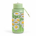 Desert Botanical Garden Superbloom Water Bottle in light green stainless steel featuring a blooming cacti print and the text SUPER BLOOM.