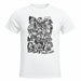White Thomas Dambo, Trolls Field Study T-shirt with a crew neck, featuring a black-and-white troll graphic and the text THANKS DAMBO at the bottom.