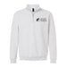 Light gray Fort Worth Botanical Garden Logo Quarter Zip Sweatshirt featuring a green leaf icon and the organization’s logo on the left chest.