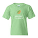 Light green, short-sleeve Fort Worth Botanical Garden Logo Youth T-Shirt with a leaf logo printed on the chest.