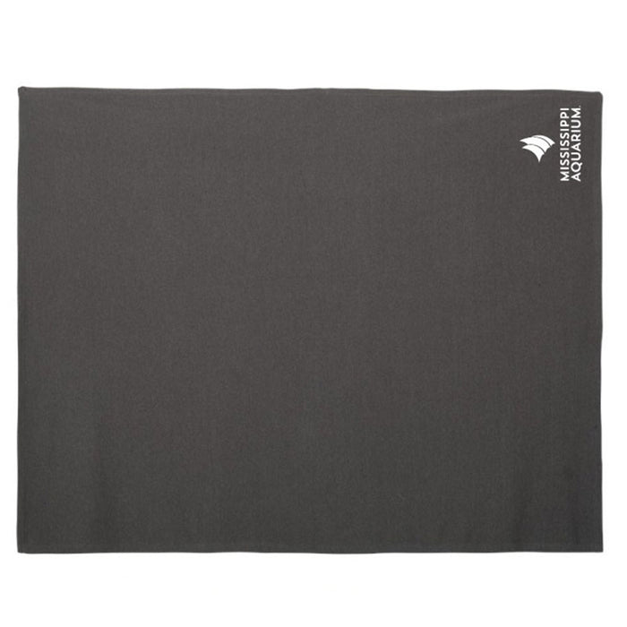 Mississippi Aquarium Sweatshirt Blanket | Carbon