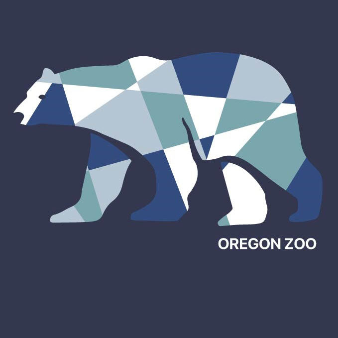 Adult Geometric Polar Bear Tee - Oregon Zoo