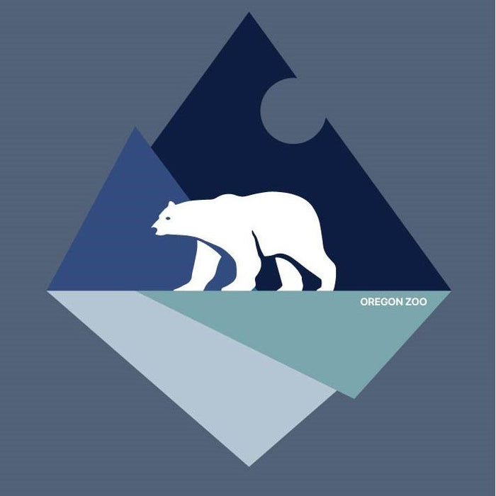 Adult Geometric Mountain Arctic Bear Shirt - Oregon Zoo