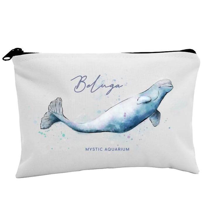 Beluga Whale Mystic Aquarium Pouch Purse Bag