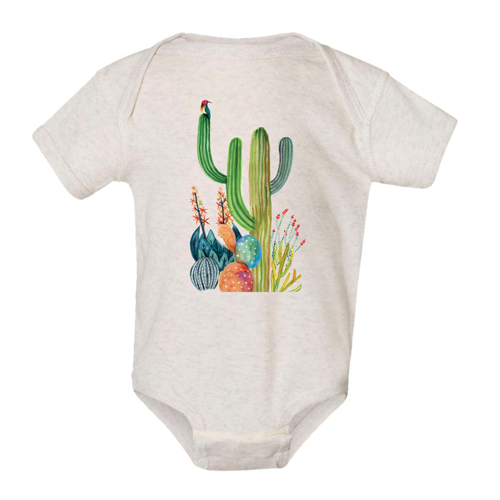 Desert Botanical Garden Watercolor Cactus Onesie