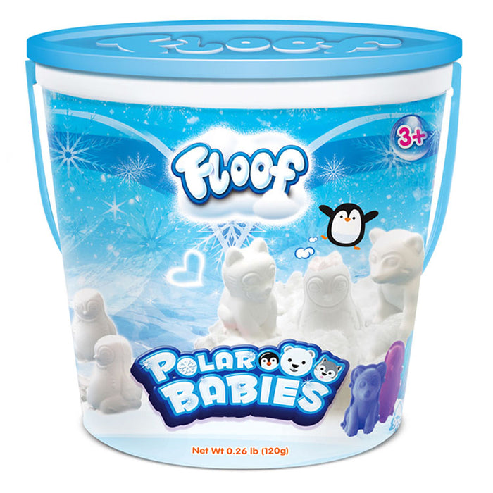 Polar Babies Floof Bucket Toy Clay
