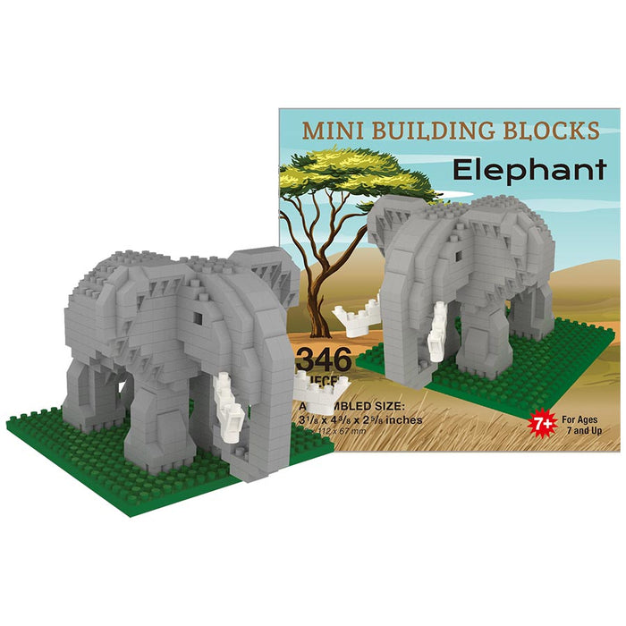 Plastic Construction Toy Blocks Set - Elephants