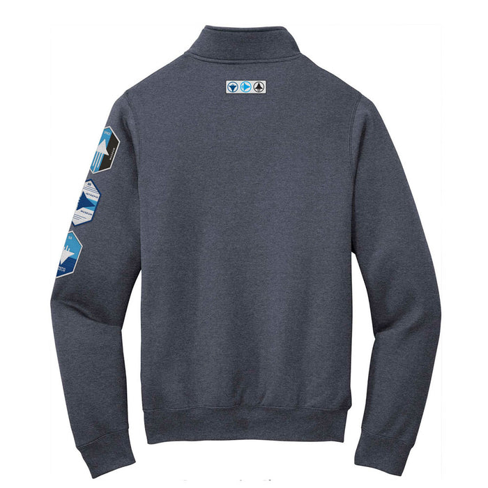 Intrepid Museum Patch Quarter Zip Sweatshirt