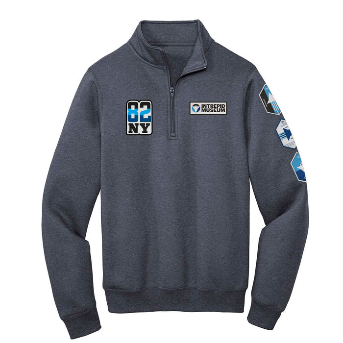 Intrepid Museum Patch Quarter Zip Sweatshirt