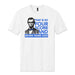 The Abraham Lincoln Four Score T-Shirt features a black-and-white illustration of Lincoln and blue text, "THAT IS SO FOUR SCORE AND SEVEN YEARS AGO"—a clever Civil War and American heritage tee.