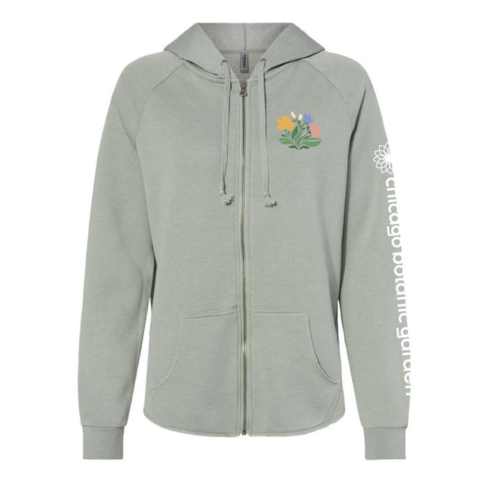 Chicago Botanic Garden Bloom Women's Hooded Zip Sweatshirt
