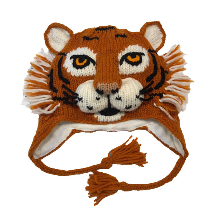 Knitted Tiger Youth Hat