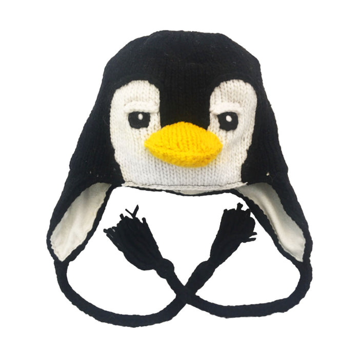 Knitted Penguin Youth Hat