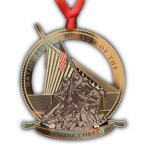 National Museum of the Marine Corps Iwo Jima Rhodium Ornament