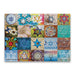 A completed Star of David Collage 1000 Piece Puzzle featuring a grid of 15 different artistic depictions and photographs of the Star of David.