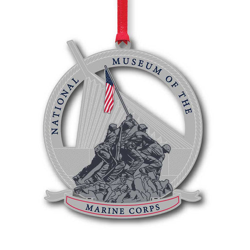 Iwo Jima Christmas Ornament with Museum of the Marine Corps Logo