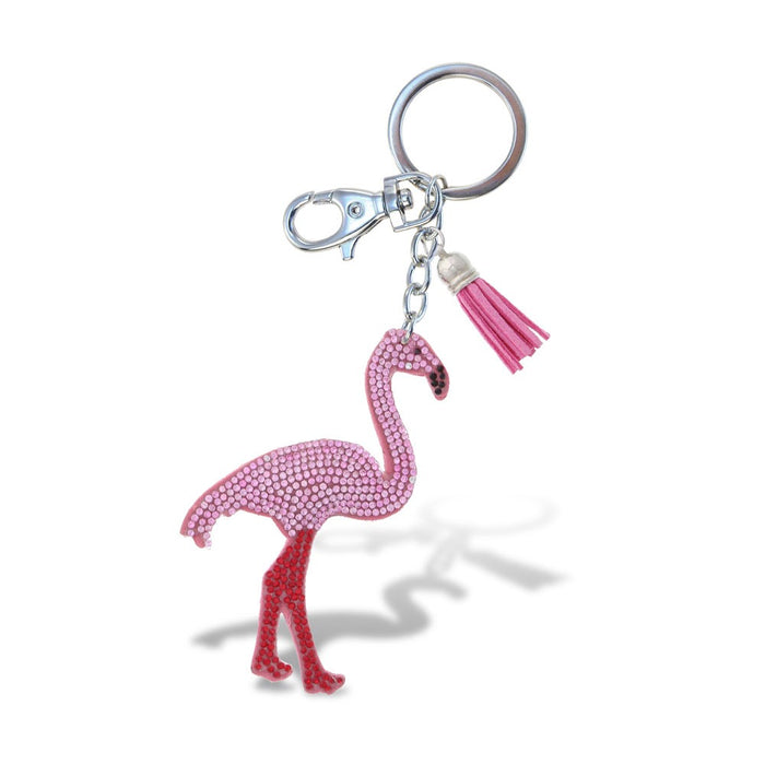 Brevard Zoo Flamingo Bling Keychain