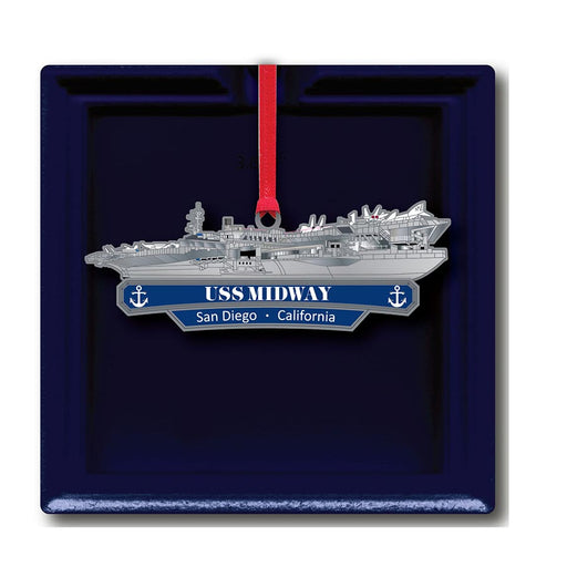 USS Constitution Wood Christmas Ornament