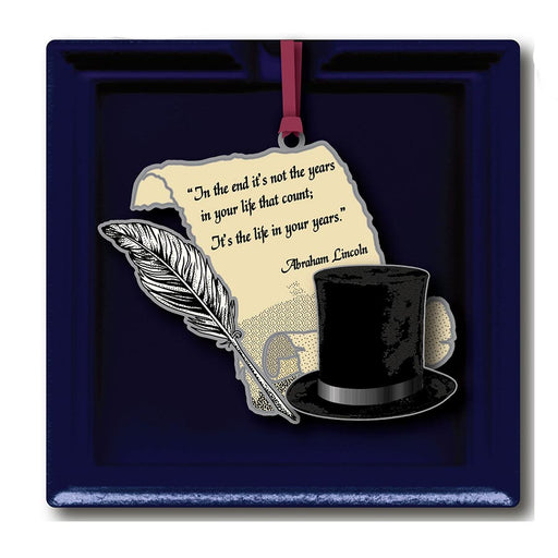Lincoln Quote Metal Ornament