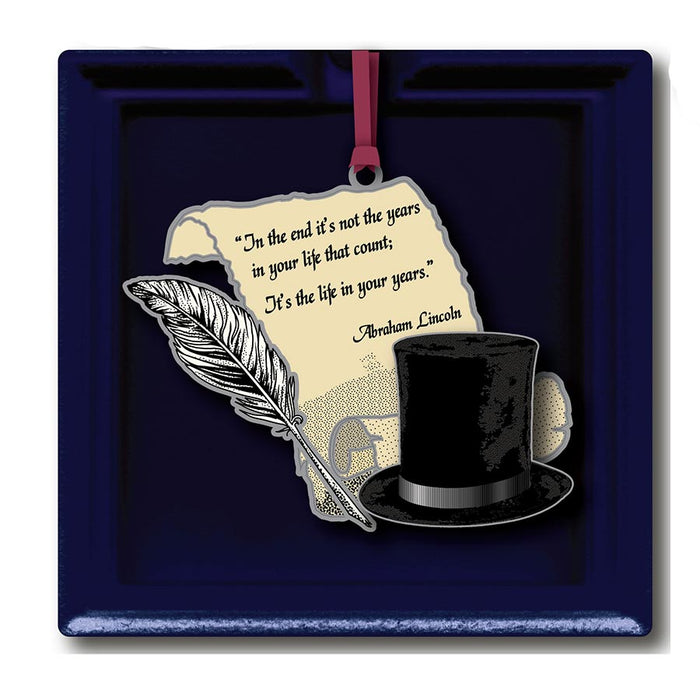 Lincoln Quote Metal Ornament