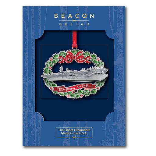 USS Constitution Wood Christmas Ornament