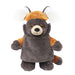 Plushy's Closet Red Panda Costume features brown and orange fur, round ears with white tufts, a striped tail, and a smiling face. This eco-friendly plush stands upright against a white background, making it an adorable wildlife gift.