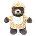 A plush dark brown bear crafted from sustainable materials, wearing the Plushy's Closet Sea Turtle Costume, stands upright and faces forward.
