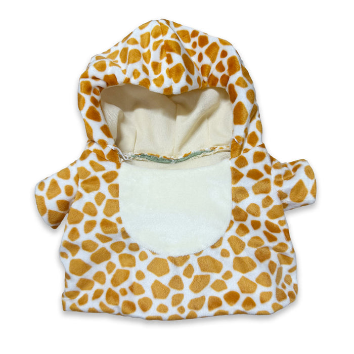 The Plushy's Closet Sea Turtle Costume is a small, hooded jacket for pets or plush toys, featuring a green sea turtle design made from sustainable materials and shown on a white background.