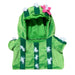 Plushy's Closet Cactus Costume: a green hooded dog outfit with dark stripes, white cactus-like tufts, and a pink flower on the hood—adorable, eco-friendly, and great to pair with plush toy accessories.