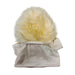 The Plushy's Closet Scientist Costume features a white glove or mitten with a large, fluffy cream-colored faux fur trim, perfect for completing your scientist look. Displayed on a plain white background.