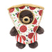 Plushy's Closet Pizza Costume features a plush teddy bear in a bright pizza outfit with red and white stripes. This eco-friendly toy makes an adorable, imaginative play companion for kids, playfully peeking out from the cheesy slice.