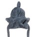 The Plushy's Closet Shark Robe Costume is a soft, gray plush hat with floppy ears, a small top tail, and long side flaps. Its furry texture and playful design make it a fun eco-friendly costume or imaginative play gift for kids.