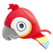 The Macaw Novelty Hat is a plush red parrot hat with a gray beak, big round eye, and yellow and blue wings—ideal for bird lovers or as a fun tropical party accessory.