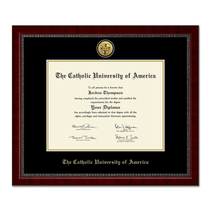 Gold Engraved Medallion Diploma Frame