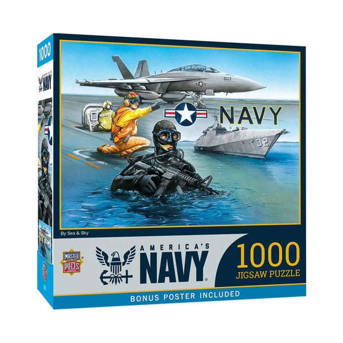 US Navy - By Sea & Sky - 1000pc Jigsaw Puzzle by MasterPieces