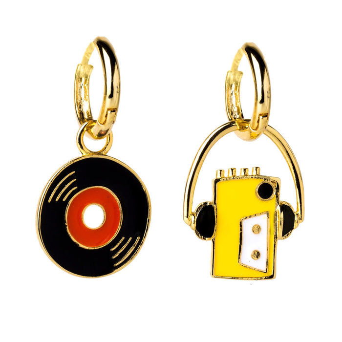 Walkman & Hoop Earrings