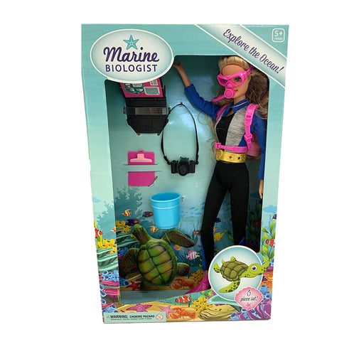 Marine Biologist Doll 6-Piece Toy Set