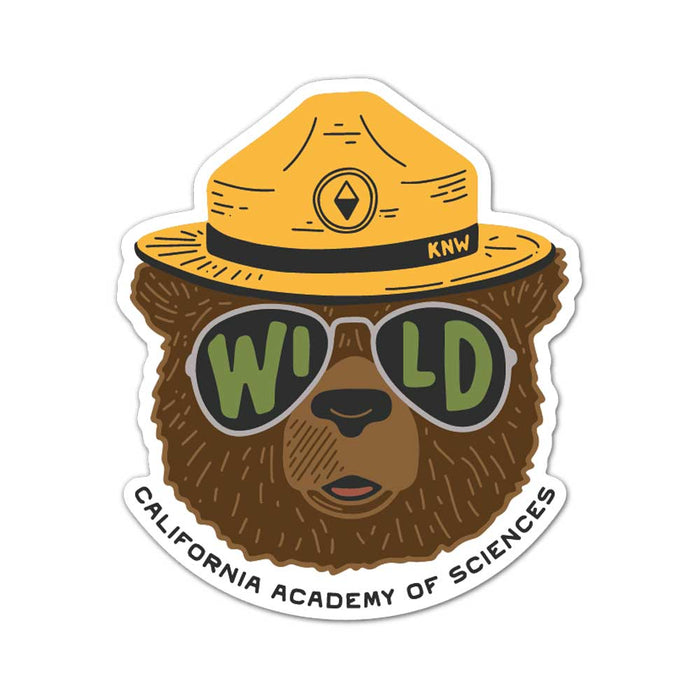 California Academy of Sciences Wild Bear Sticker