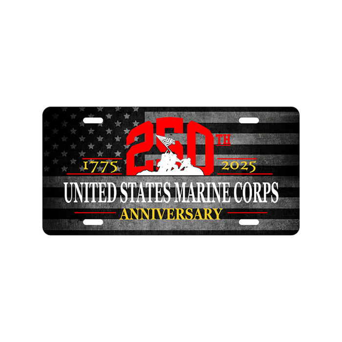 United States Marine Corps 250th License Plate
