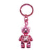 The I Love NY Pink Bear Keychain features a shiny pink bear with “I ♥ NY” on its chest, attached to a matching pink metal key ring—making it the perfect NYC souvenir.