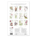 Back cover of the Susan Lanzano, A Year in Botanical Art: 2027 Calendar, featuring thumbnails of twelve watercolor paintings, a brief artist statement, and contact information.