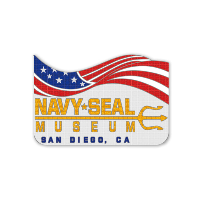 Navy SEAL Museum Bling Flag Magnet