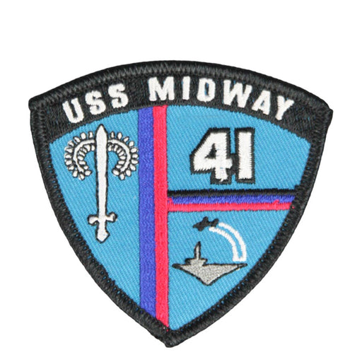 USS Midway Shield Iron On Patch