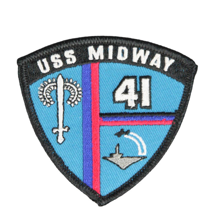 USS Midway Shield Iron On Patch