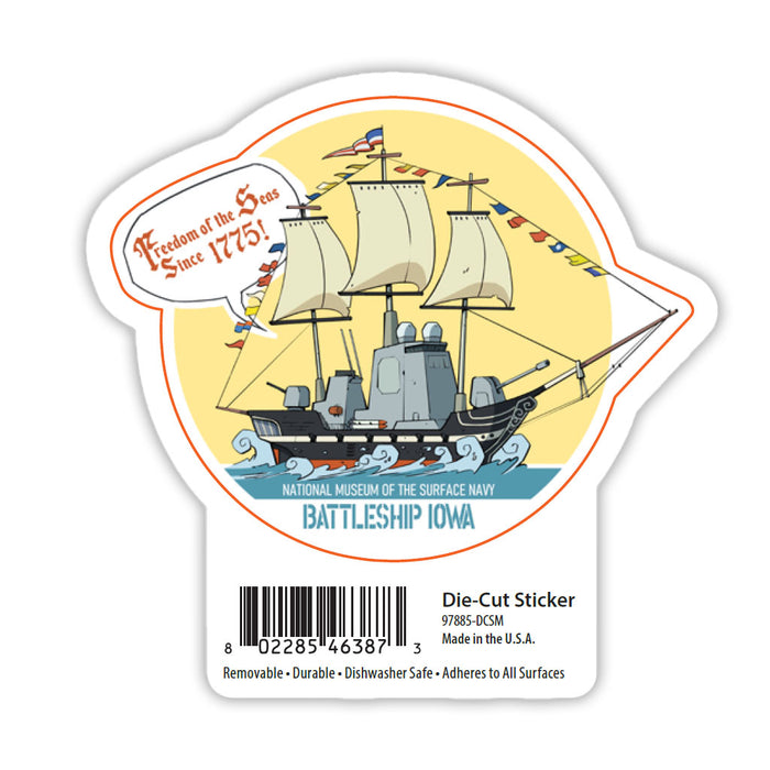 Battleship IOWA Brent Noll Freedom of the Seas Sticker