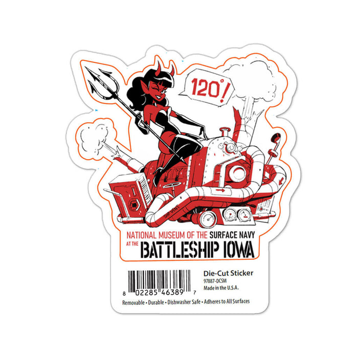 Battleship IOWA Brent Noll 120 Degree Sticker