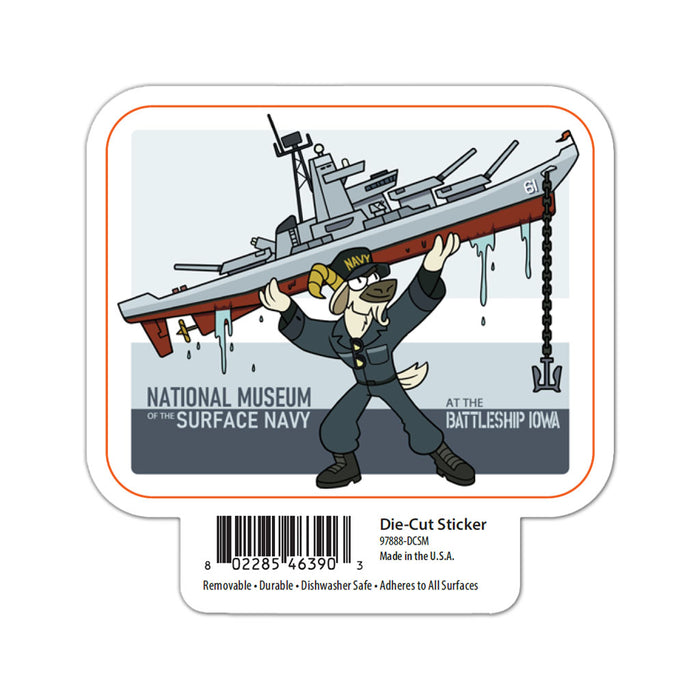 Battleship IOWA Brent Noll Bill The Goat Sticker