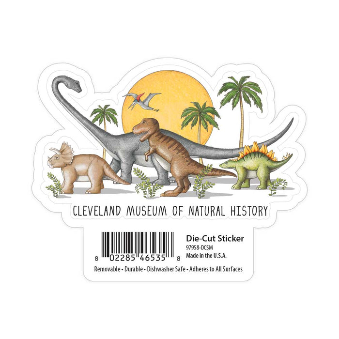 Cleveland Museum of Natural History Dinosaur Drawing Sticker