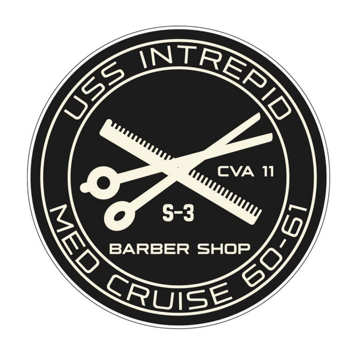 Intrepid Barber Shop Crew Patch Sticker