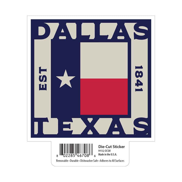 Reunion Tower Dallas Texas Flag Sticker